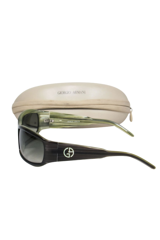 Current Boutique-Giorgio Armani - Dark Green Square Sunglasses