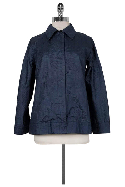 Current Boutique-Giorgio Armani - Deep Blue Textured Jacket Sz L