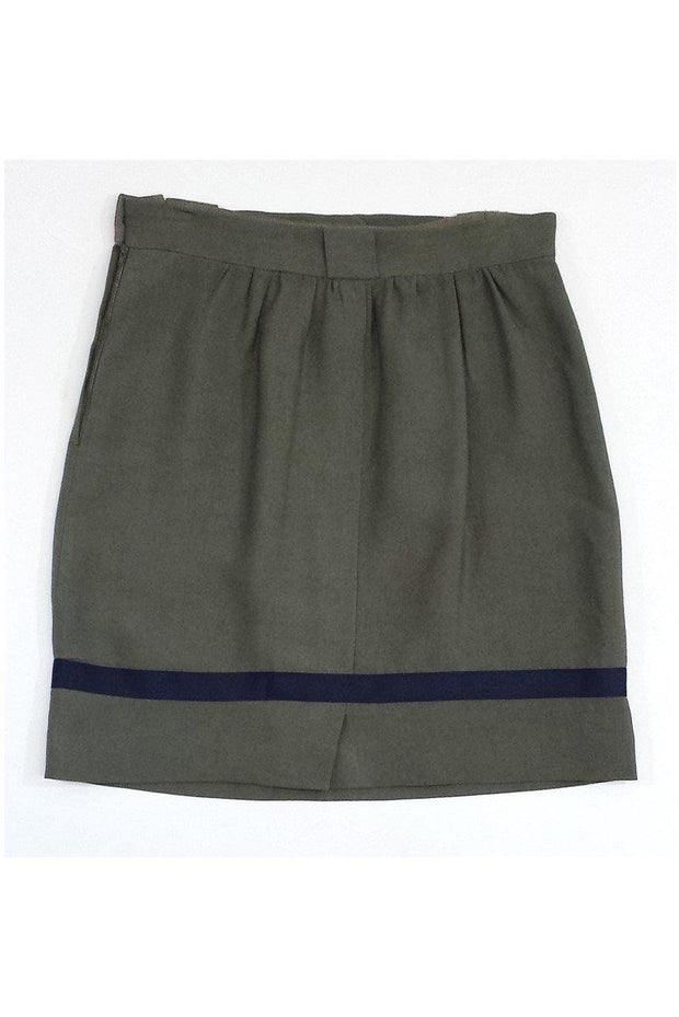 Current Boutique-Giorgio Armani - Green Silk Blend Skirt Sz 8