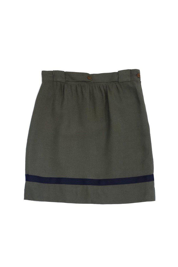 Current Boutique-Giorgio Armani - Green Silk Blend Skirt Sz 8