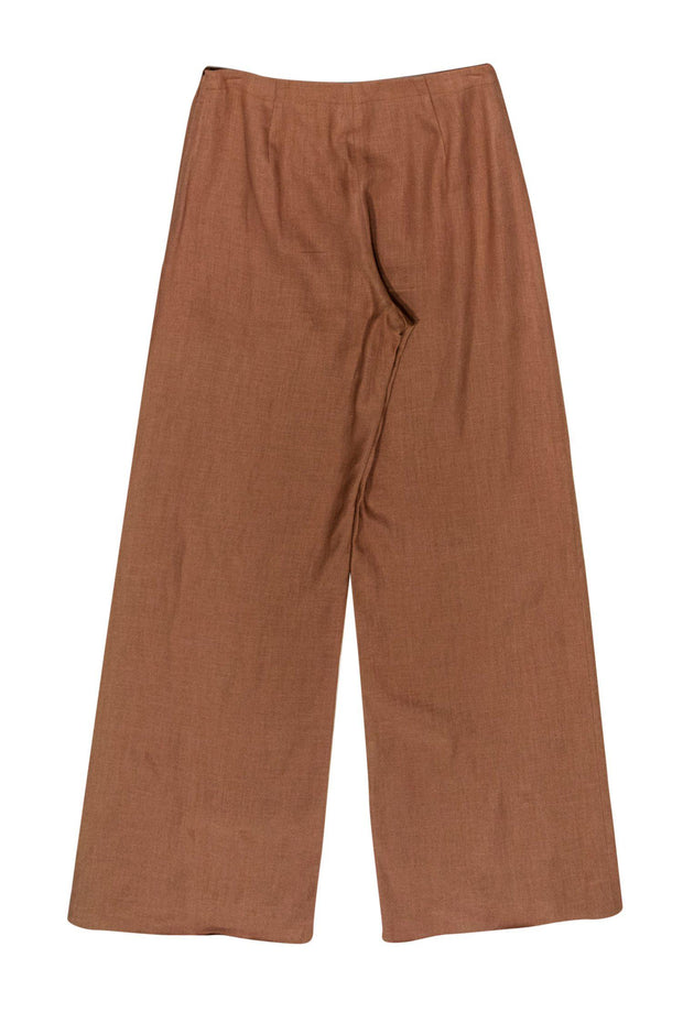 Current Boutique-Giorgio Armani - Light Brown Linen Straight Leg Trousers Sz 8