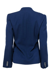 Current Boutique-Giorgio Armani - Navy Blue Asymmetric Double Breasted Jacket Sz 2