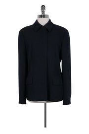Current Boutique-Giorgio Armani - Navy Blue Wool Blazer Sz 8