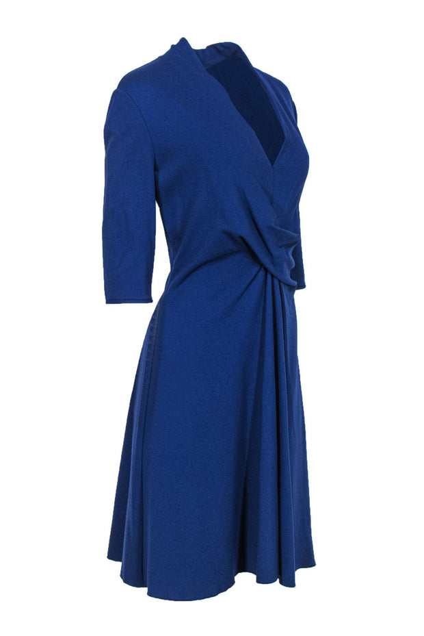 Current Boutique-Giorgio Armani - Royal Blue Knotted Dress Sz 10