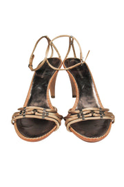 Current Boutique-Giorgio Armani - Tan Rope Anklestrap Sandals Sz 9