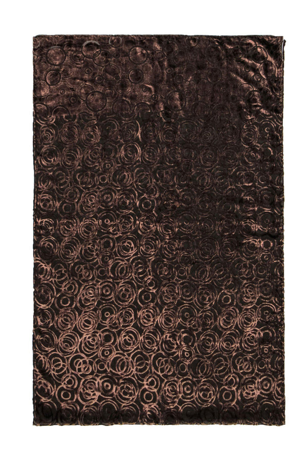 Current Boutique-Giorgio Armani - Vintage Brown Scrolled Velvet Scarf