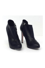 Current Boutique-Giuseppe Zanotti - Black Leather Ankle Boots Sz 8.5