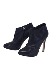 Current Boutique-Giuseppe Zanotti - Black Leather Ankle Boots Sz 8.5