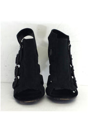 Current Boutique-Giuseppe Zanotti - Black Leather Strappy Heels Sz 8.5