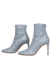Current Boutique-Giuseppe Zanotti - Light Blue Shimmery Round Toe Booties Sz 9