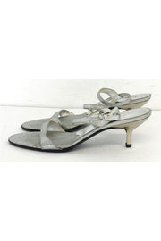 Current Boutique-Giuseppe Zanotti - Silver Sparkle Strappy Heels Sz 7