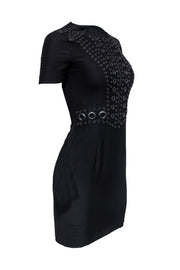 Current Boutique-Givenchy - Black Sheath Dress w/ Rivet Details Sz 4