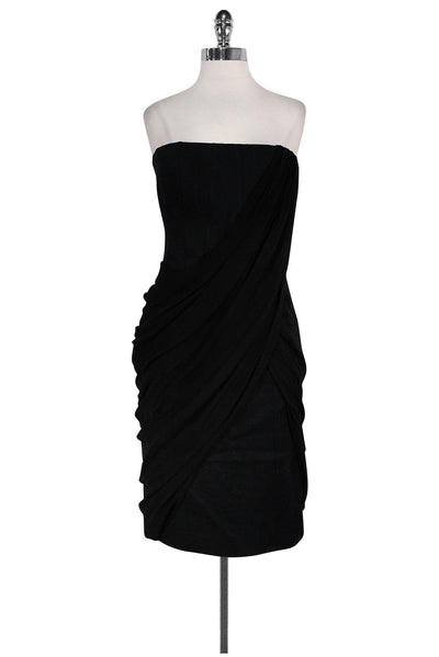 Current Boutique-Givenchy - Black Strapless Corset Dress Sz 8