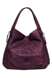 Current Boutique-Givenchy - Plum Leather Shoulder Hobo Bag