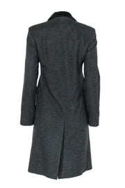 Current Boutique-Goat - Grey Cashmere Long Coat w/ Velvet Collar Sz 4
