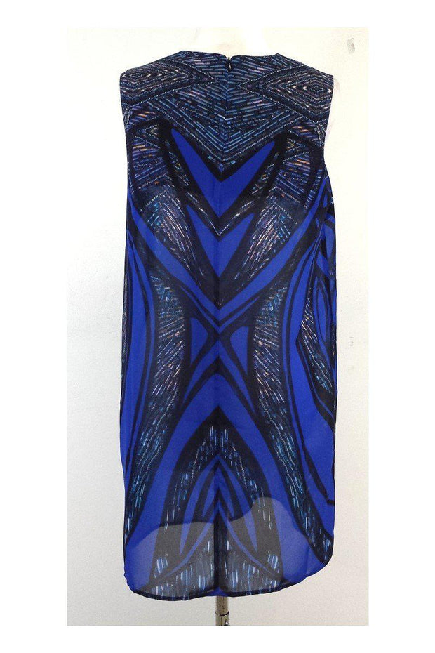 Current Boutique-Gottex - Cobalt Blue Print Cover Up Dress Sz M