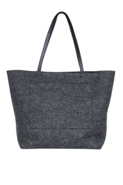 Current Boutique-Graf Lantz - Gray Wool Felt & Leather Tote Bag