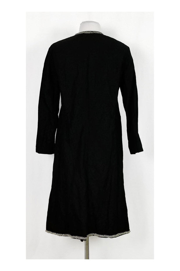 Current Boutique-Gryphon - Black Long Coat w/ Beading Sz M