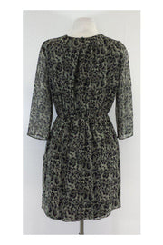 Current Boutique-Gryphon - Grey Animal Print Silk Dress Sz 0