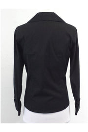 Current Boutique-Gucci - Black Cotton Button-Up Long Sleeve Shirt Sz 4
