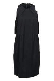 Current Boutique-Gucci - Black Fitted Dress w/ Woven Back Sash Sz 10