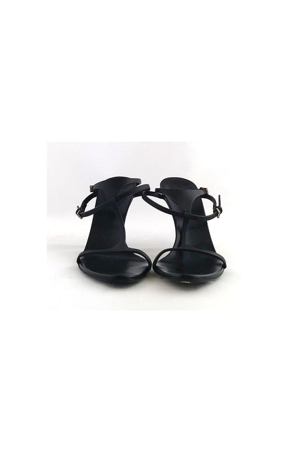 Current Boutique-Gucci - Black Leather Ankle Strap Heels Sz 7.5