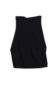 Current Boutique-Gucci - Black Strapless Dress w/ Front Folds Sz M