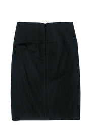 Current Boutique-Gucci - Black Wool Pencil Skirt w/ Folded Waist Sz 0