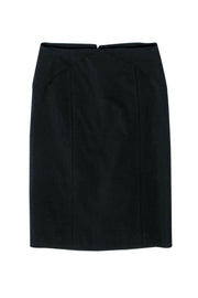 Current Boutique-Gucci - Black Wool Pencil Skirt w/ Folded Waist Sz 0