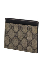 Current Boutique-Gucci - Brown Monogram Textured Leather Cardholder