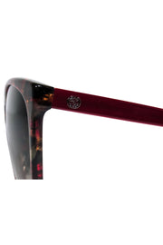 Current Boutique-Gucci - Maroon Tortoise Shell Round Sunglasses