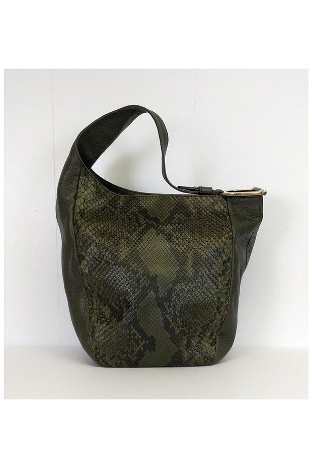 Current Boutique-Gucci - Olive Green Python Hobo Bag
