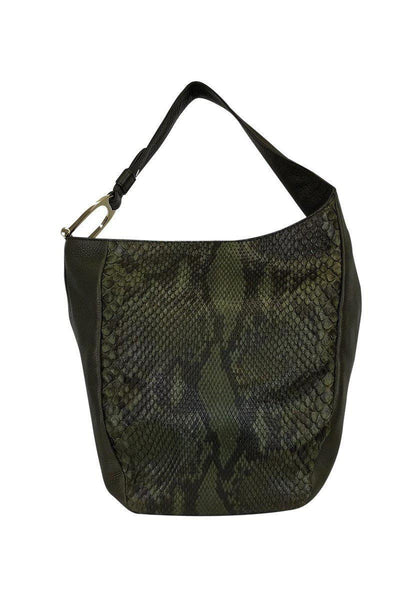 Current Boutique-Gucci - Olive Green Python Hobo Bag