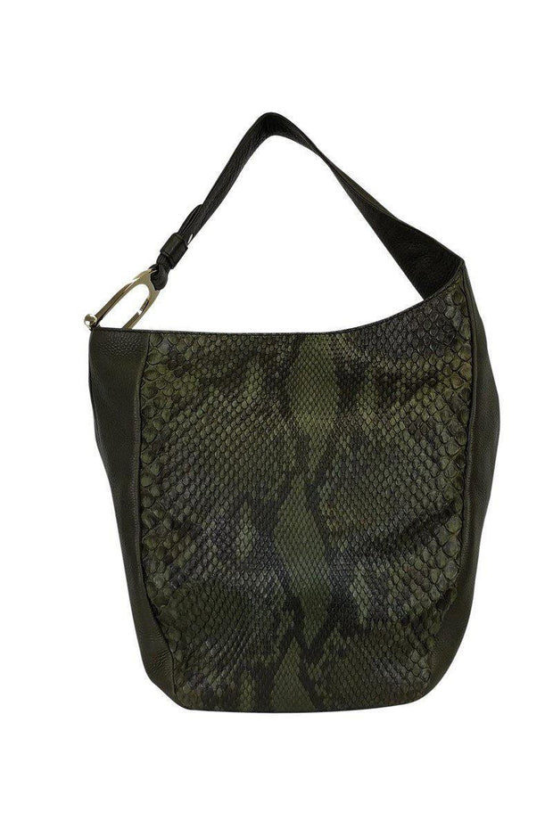 Gucci - Olive Green Python Hobo Bag – Current Boutique