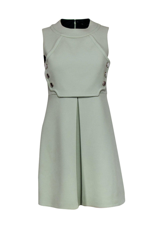 Current Boutique-Gucci - Pistachio Green Button Front Flared Dress Sz 4