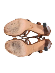 Current Boutique-Gucci - Tan Strappy Sandal Heels w/ Tassels Sz 10