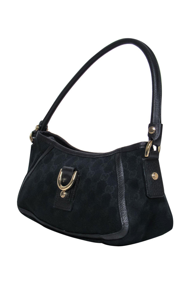 Gucci - Vintage Black Canvas Logo Embossed Mini Handbag – Current Boutique
