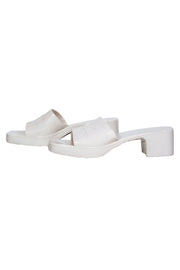 Current Boutique-Gucci - White Square Toe Jelly Slide Sandals Sz 10