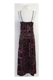 Current Boutique-Hale Bob - Black, Pink & Taupe Silk Maxi Dress Sz S