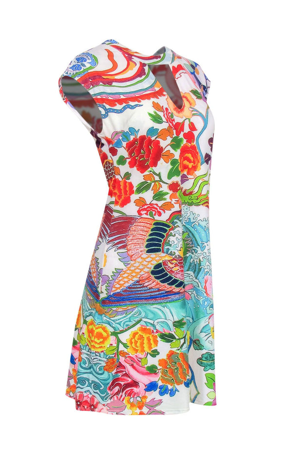 Current Boutique-Hale Bob - Multicolor Floral & Ocean Print Dress Sz XS
