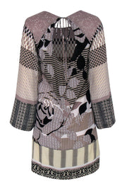 Current Boutique-Hale Bob - Neutral Printed Silk Shift Dress Sz S