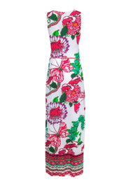 Current Boutique-Hale Bob - White & Floral Print Sleeveless Maxi Dress Sz XS
