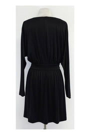 Current Boutique-Halston - Black V Neck Long Sleeve Dress Sz S