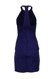 Current Boutique-Halston - Dark Indigo Halter Sheath Dress w/ Front Slit & Back Cutout Sz 0