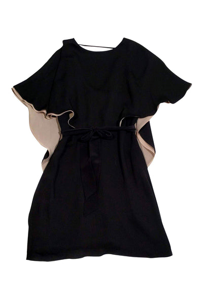 Current Boutique-Halston Heritage - Black & Beige Batwing Dress Sz 0