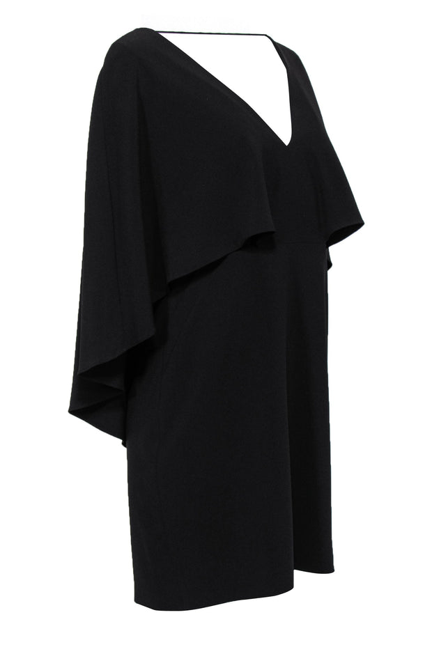Current Boutique-Halston Heritage - Black Caped Sheath Dress Sz 10