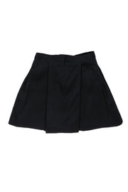 Current Boutique-Halston Heritage - Black Cotton & Silk A-Line Skirt Sz 8