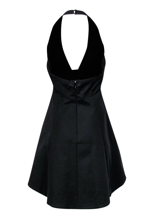 Current Boutique-Halston Heritage - Black Sleeveless Halter A-Line Dress Sz 8