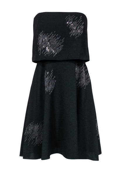 Current Boutique-Halston Heritage - Black Strapless Fit & Flare Dress Sz 4
