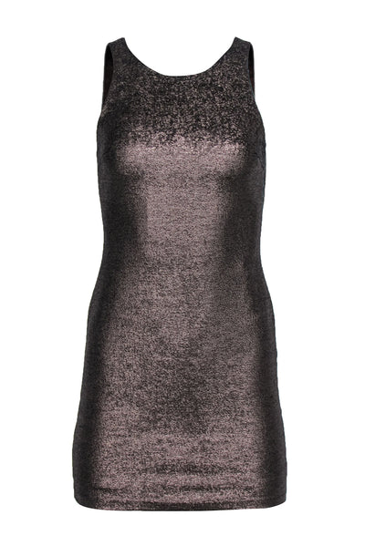 Current Boutique-Halston Heritage - Bronze Metallic Sequin Sheath Dress Sz XS